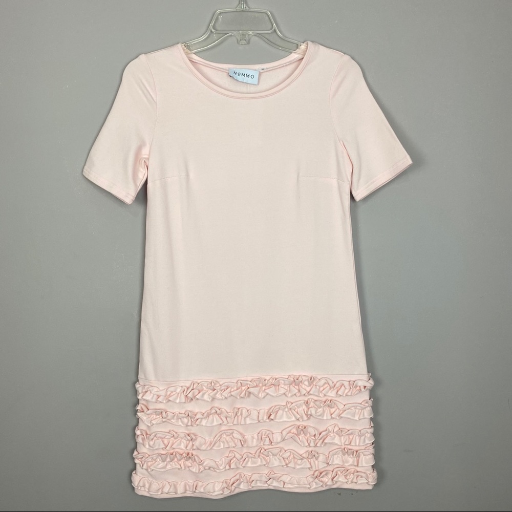 Pink dress with ruffle hem size med